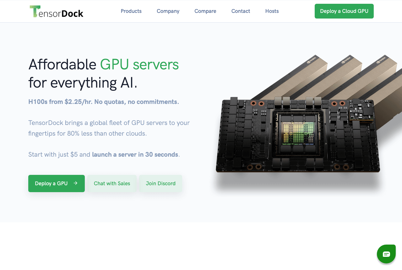 TensorDock Scientific Research showing Scientific Research - Easy & Affordable Cloud GPUs