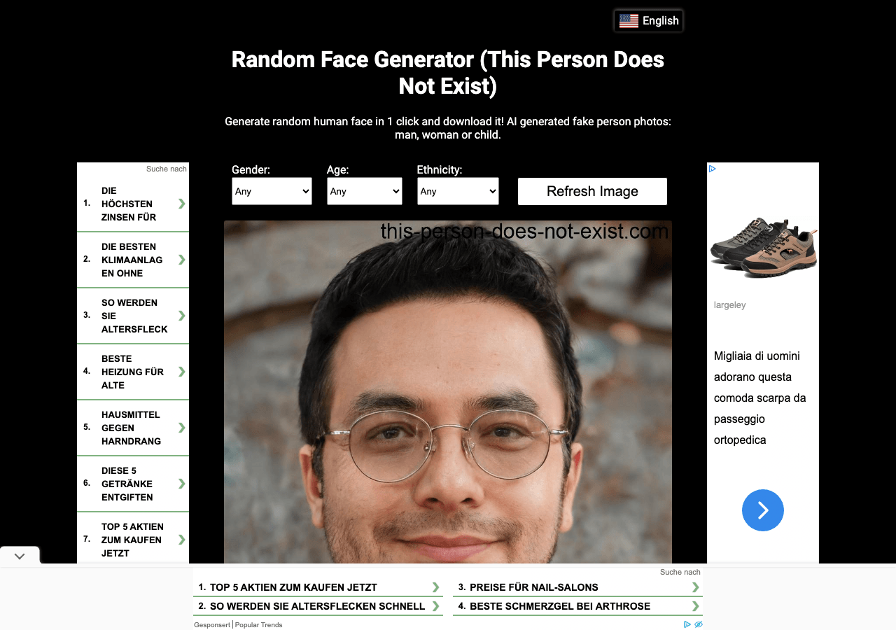 This Person Does Not Exist Image Generation showing Image Generation - Generating realistic AI-generated faces