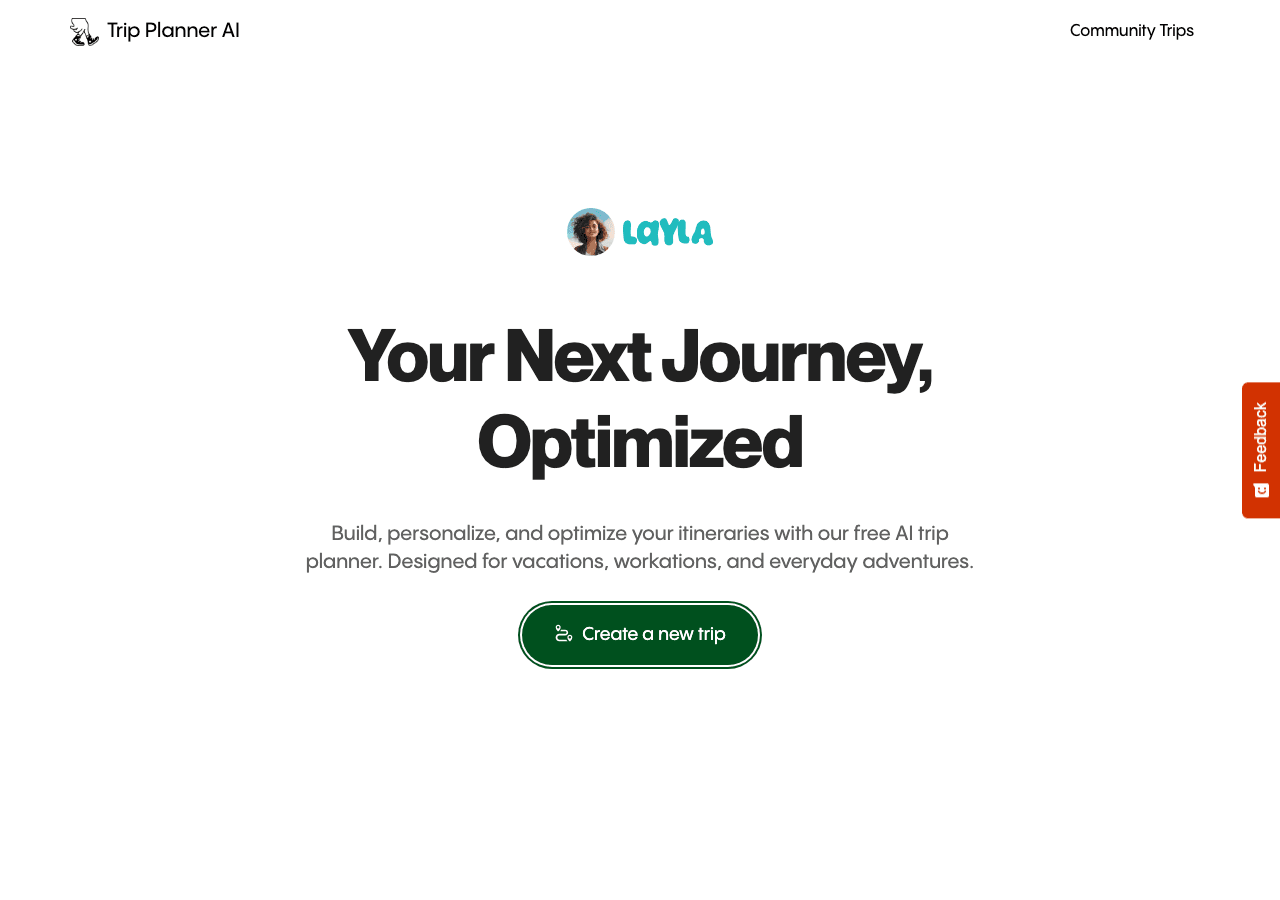 Trip Planner AI Conversational AI showing Conversational AI - Your Ultimate Travel Companion