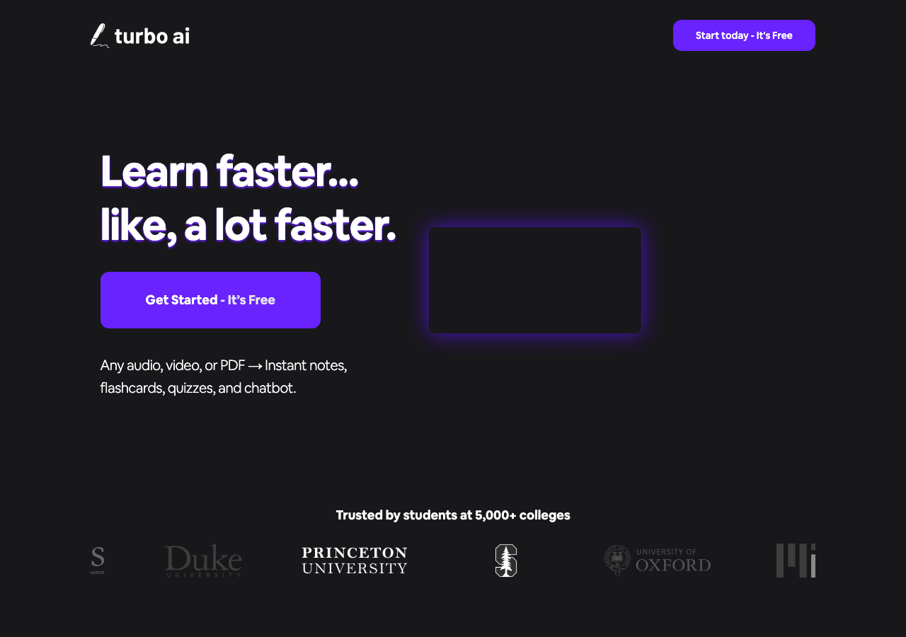 TurboLearn AI Productivity & Collaboration showing Productivity & Collaboration - Learn Smarter, Study Faster with AI