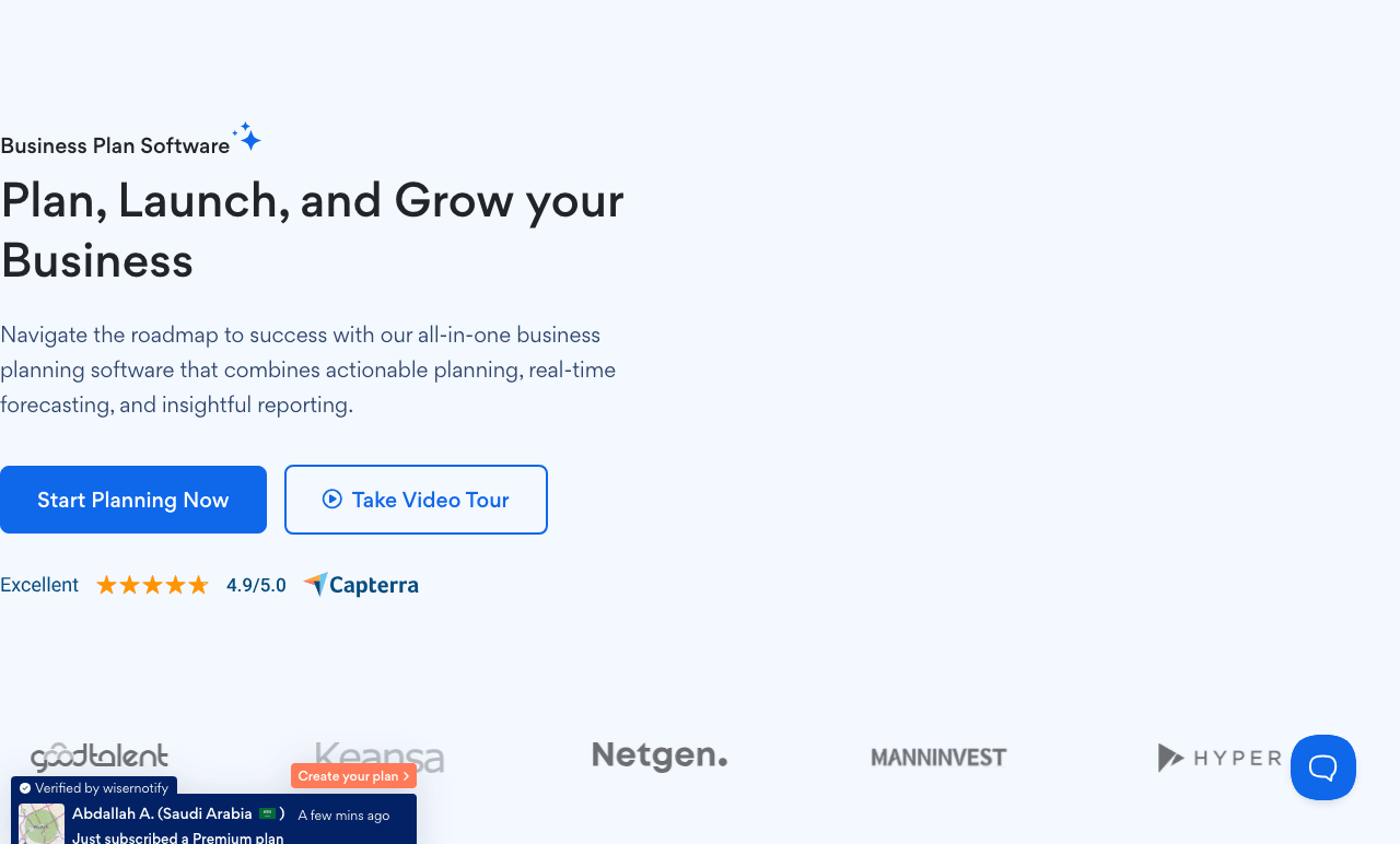 Upmetrics Productivity & Collaboration showing Productivity & Collaboration - Plan, Launch, and Grow your Business