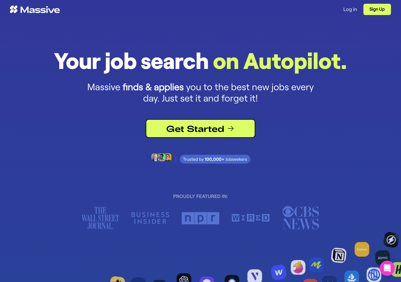 Massive Productivity & Collaboration showing Productivity & Collaboration - Automate your job search