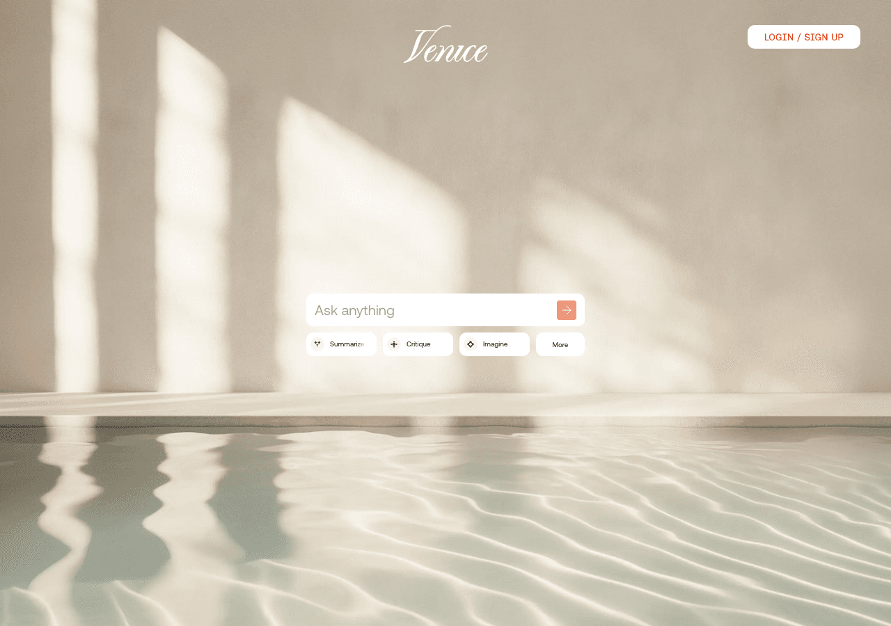 Venice AI Screenshot - AI tool for Privacy-Conscious Users