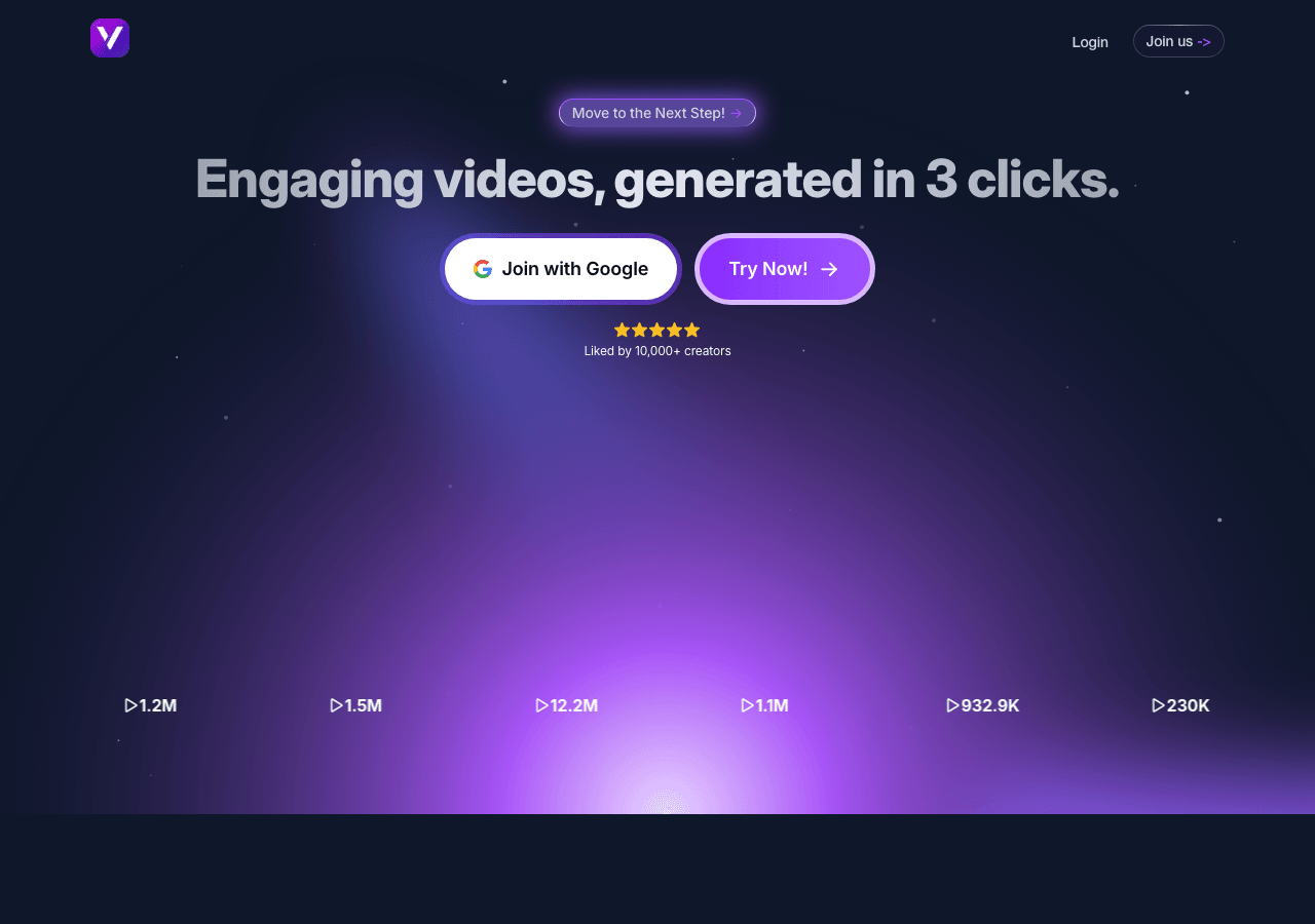 Vexub Video Generation showing Video Generation - Fast, faceless video creation—turn your ideas into viral content with AI.