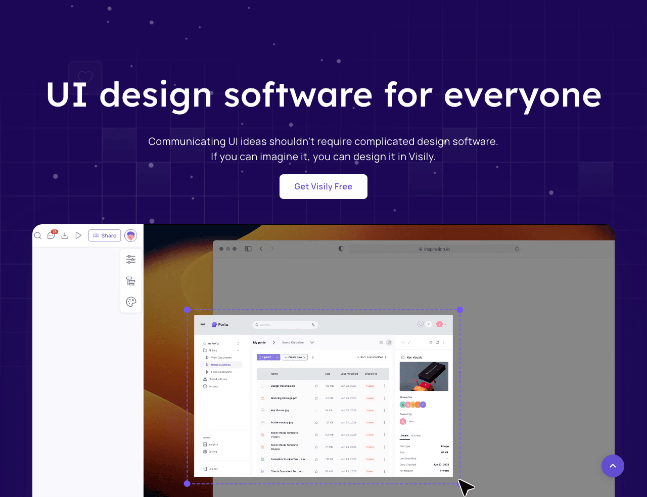 Visily Design showing Design - Empowering Communication Through AI
