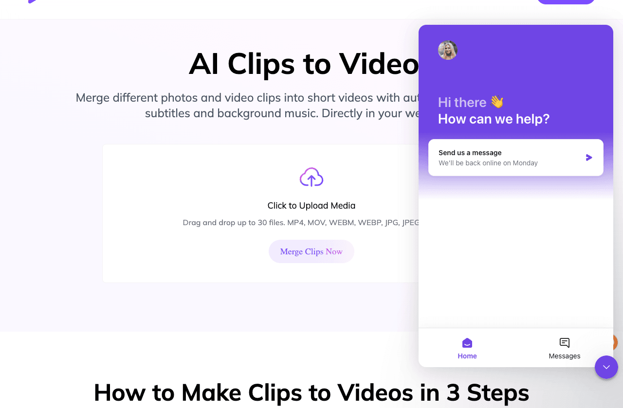 VMEG AI Video Editing showing Video Editing - Effortlessly turn clips and photos into multilingual, market-ready videos with