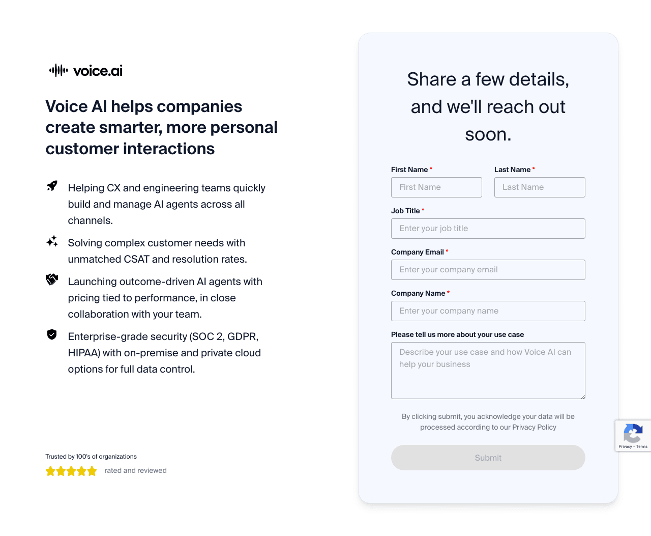 Voice.ai Audio Generation showing Audio Generation - Transform your voice in real-time with thousands of AI voices