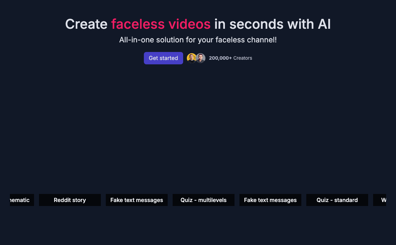 Vsub Video Generation showing Video Generation - AI videos drawn with your own template