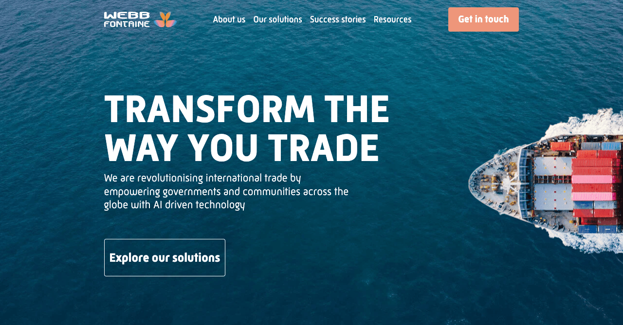 Webb Fontaine Productivity & Collaboration showing Productivity & Collaboration - Empowering Trade through Technology
