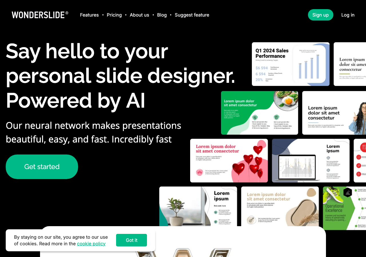 Wonderslide Design showing Design - Seamlessly transform your ideas into professional presentations