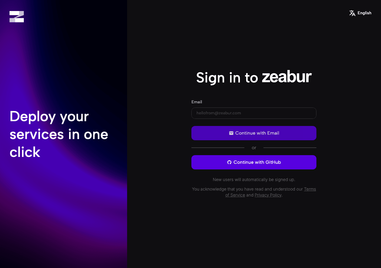 Zeabur Code Assistance showing Code Assistance - Your AI DevOps Engineer